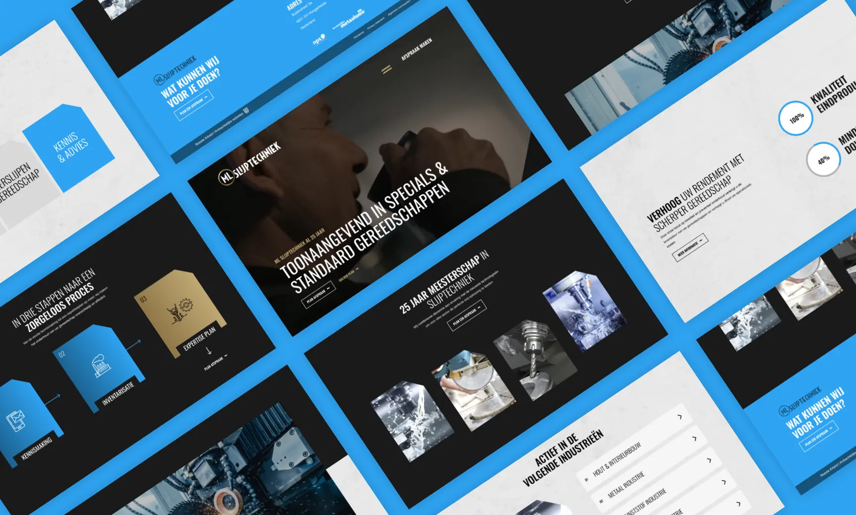 Website van ML Slijptechniek